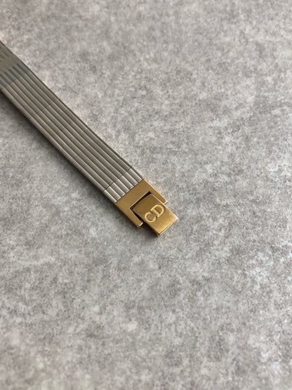 Christian Dior Quartz Watch Gold×Silver 3025 Vintage 8zu8jn