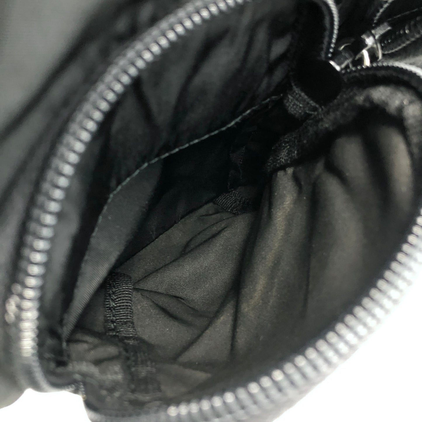 PRADA Triangle Logo Double Pocket Backpack Black Vintage u4u7vk