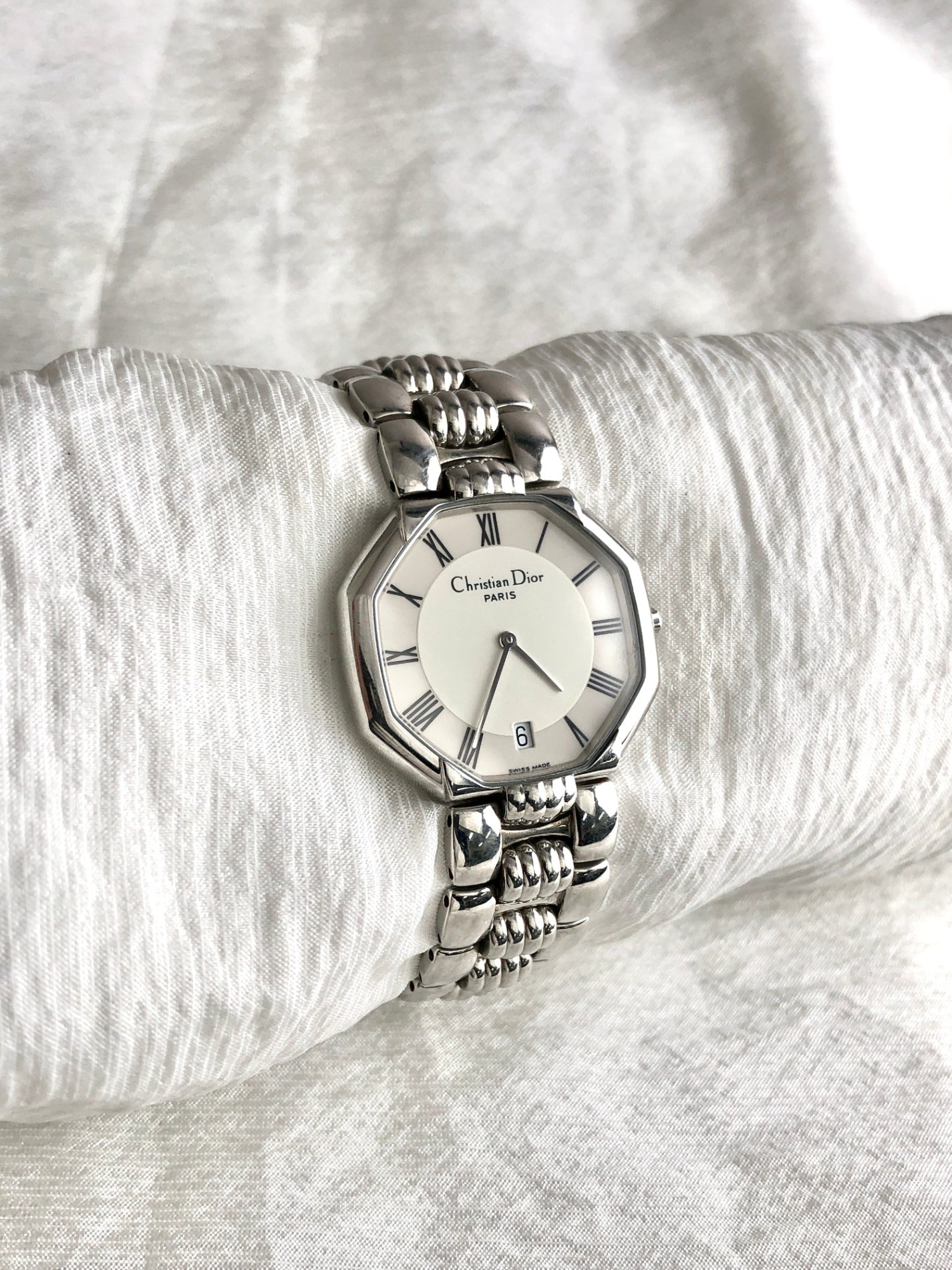 Christian Dior Quartz Watch Silver D45-106-1 Vintage m4evpi