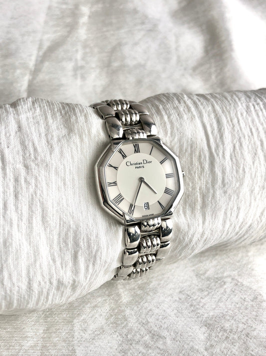 Christian Dior Quartz Watch Silver D45-106-1 Vintage m4evpi