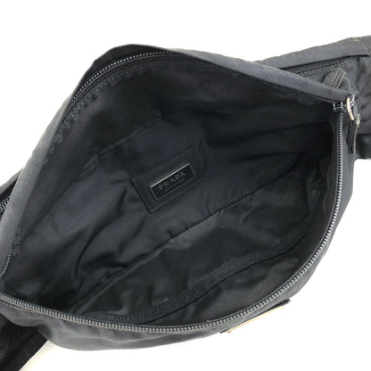 PRADA Triangle Logo Sling bag Black Vintage cxunf7