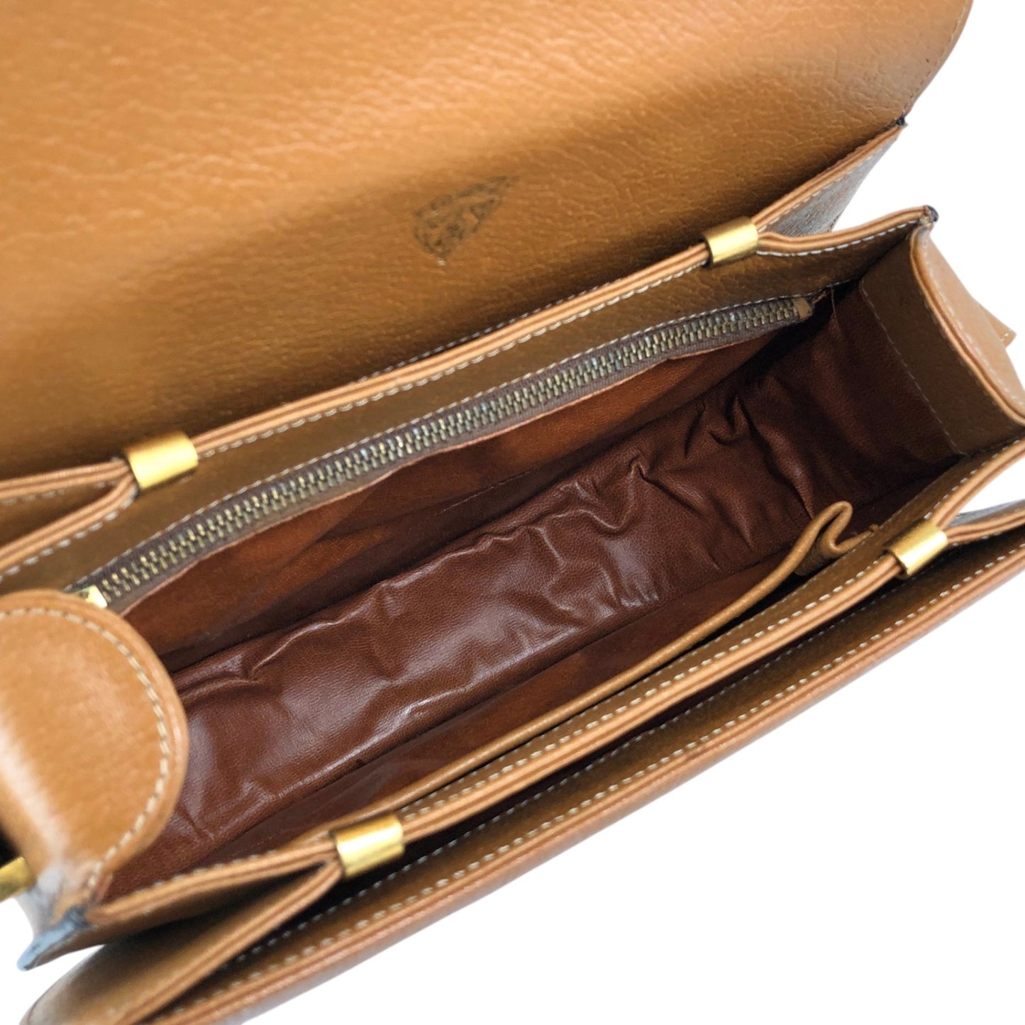 GUCCI Logo Shoulder bag Brown Vintage fmbtc6