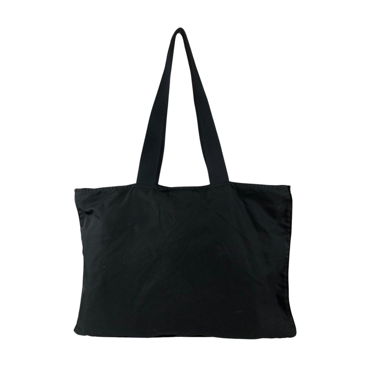 PRADA Tessuto Triangle Logo Totebag Black Vintage 4zvity