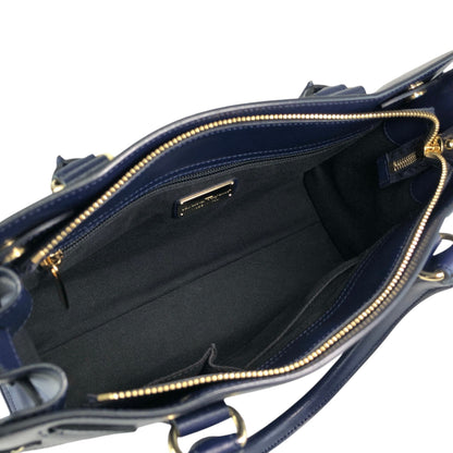 Salvatore Ferragamo Gancini Handbag Totebag Navy Vintage 6faja2
