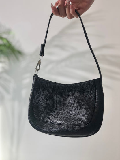LOEWE 壓花皮革手提包迷你包黑色復古 s6hbbe 