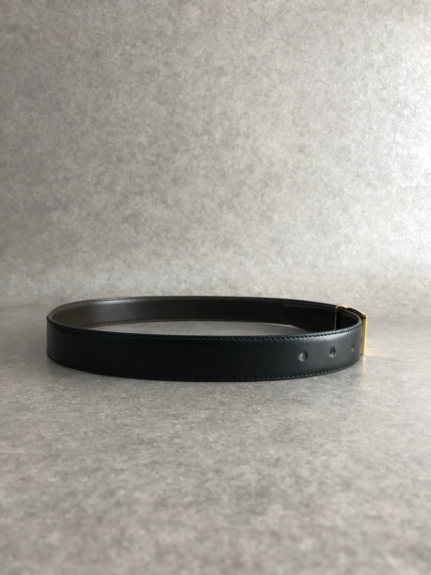 CELINE Horse Carriage Belt Black Vintage mvhfft