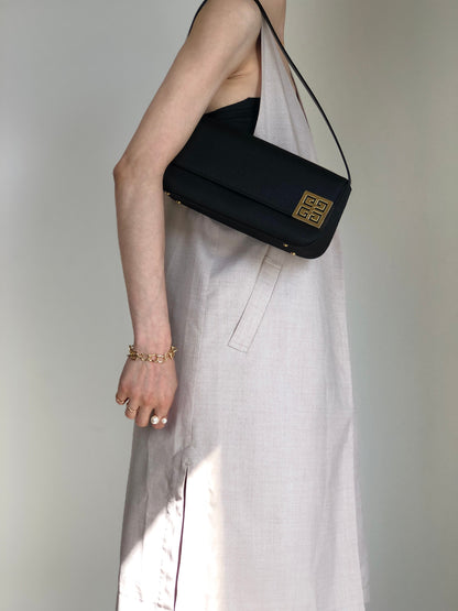 GIVENCHY Logo Small Handbag Black Vintage nkmrr6