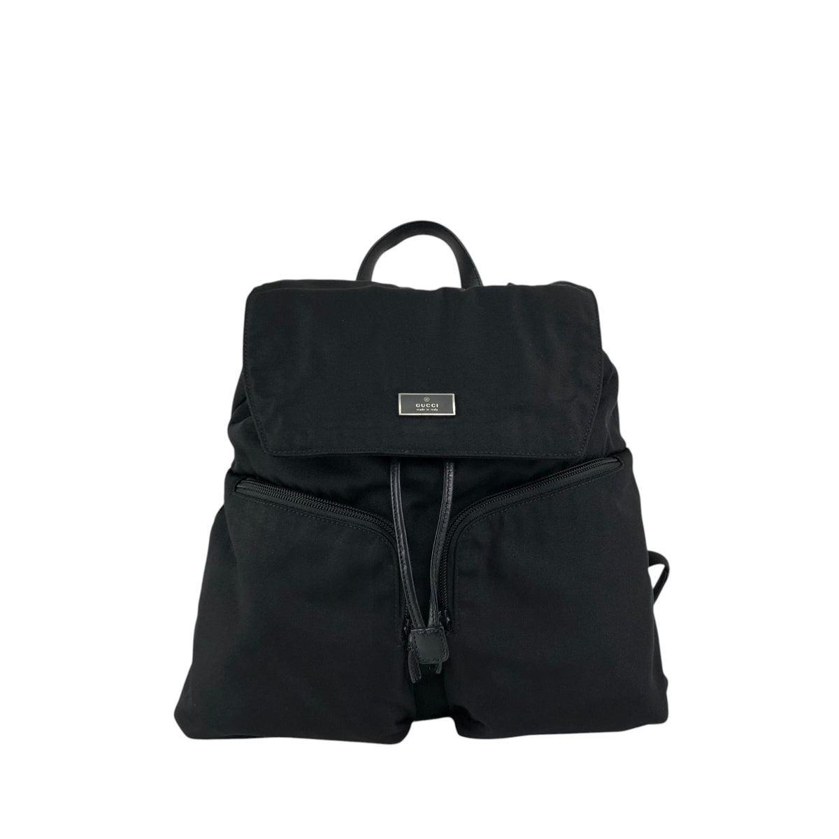 GUCCI Logo Backpack Black Vintage t2zdxz
