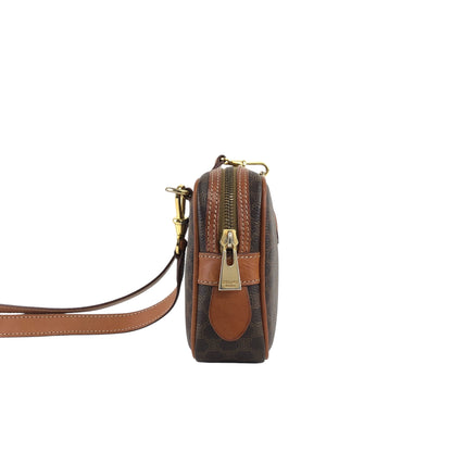 CELINE Macadam Blason Shoulder bag Brown Vintage m7s7jn