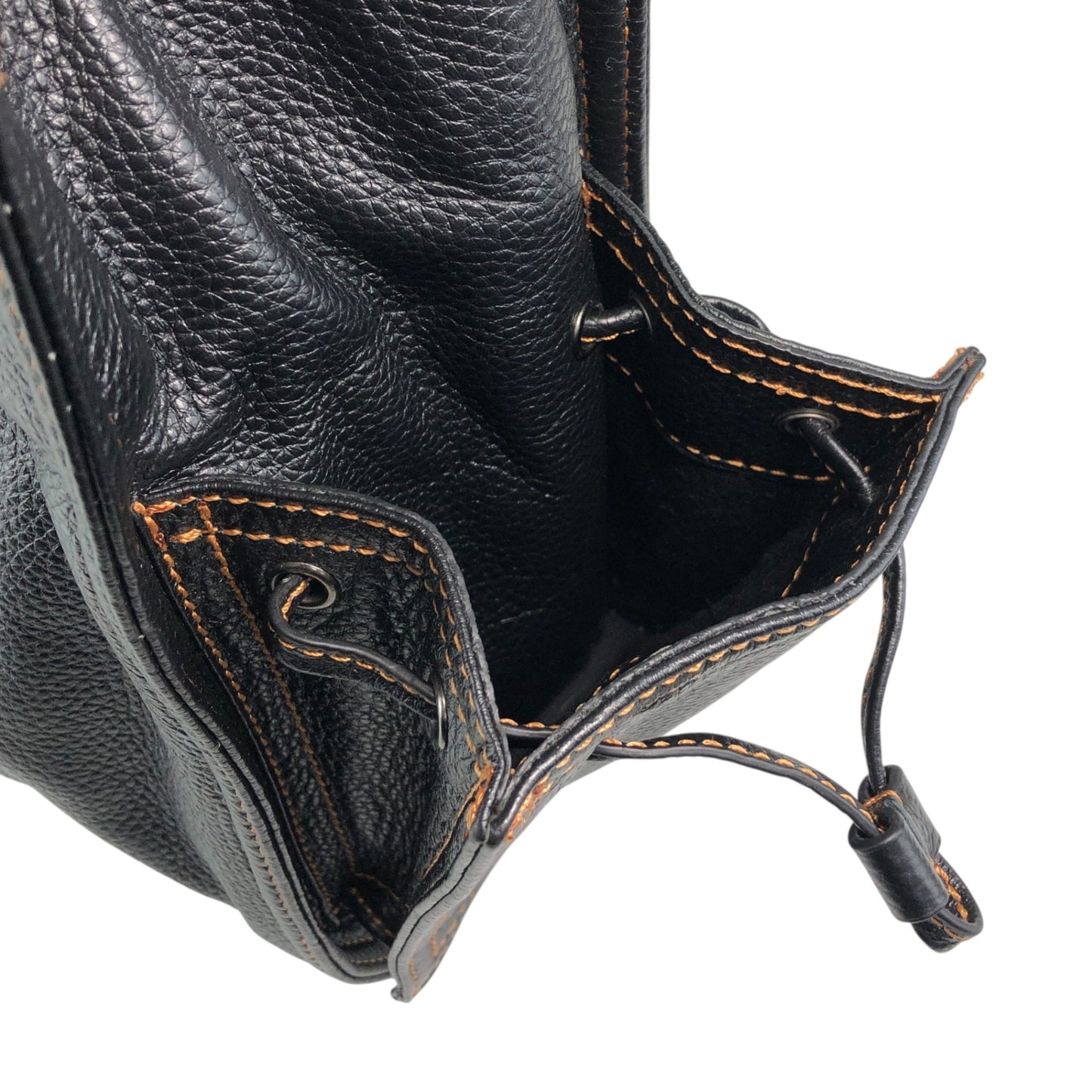 LOEWE Anagram Side Pocket Handbag Black Vintage ivzdgh