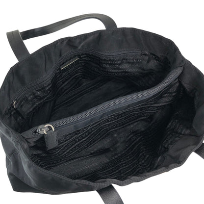 PRADA Tessuto Triangle Logo Totebag Black Vintage m6zub7