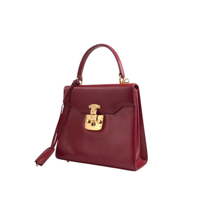 GUCCI Two-way Handbag Shoulder bag Red Vintage stnb53