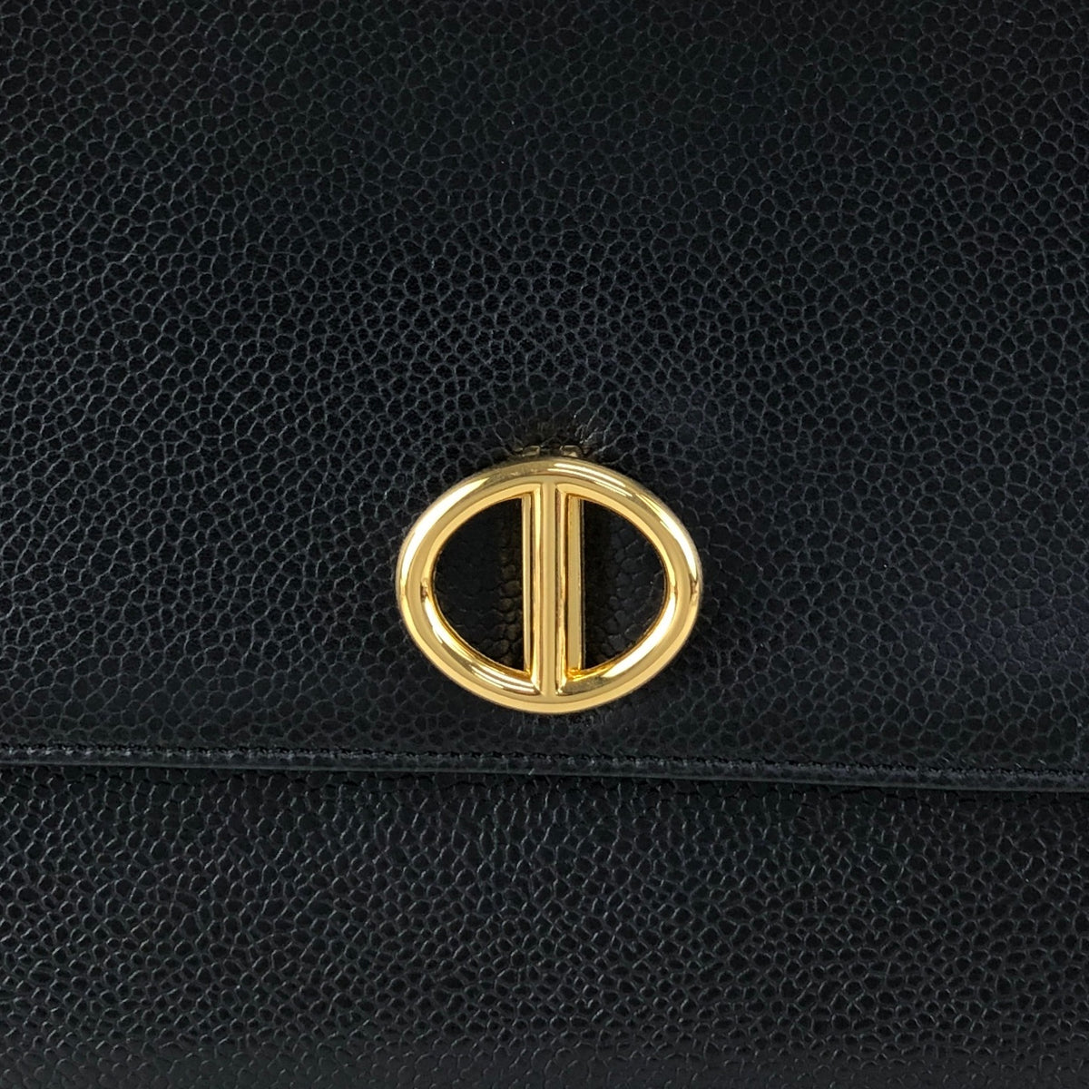 Christian Dior CD Logo Chain Shoulder bag Black Vintage n5ndi6
