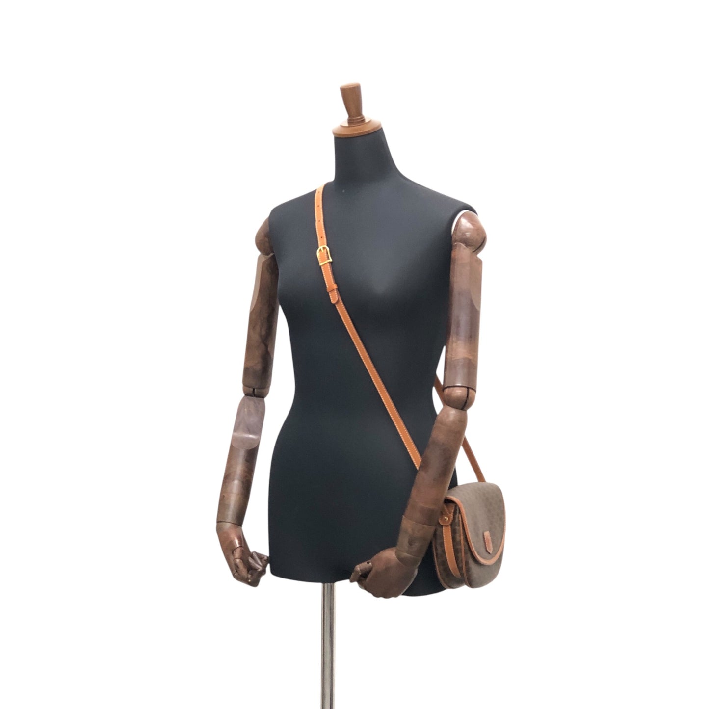 CELINE Macadam Blason Shoulder bag Brown Vintage ukvpkm