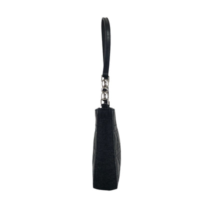 Christian Dior Cannage Small Shoulder bag Black Vintage p5ui7r