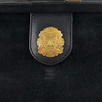 CELINE Triomphe Metal Closure Shoulder bag Black Vintage vxya2a
