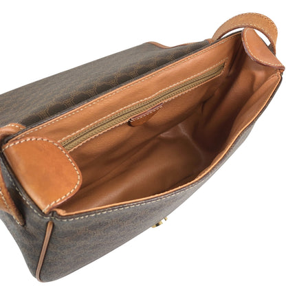 CELINE Macadam Blason Shoulder bag Brown Vintage huc7ji