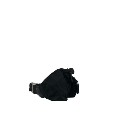 PRADA Tessuto Triangle Logo Sling bag Black Vintage hpnycc