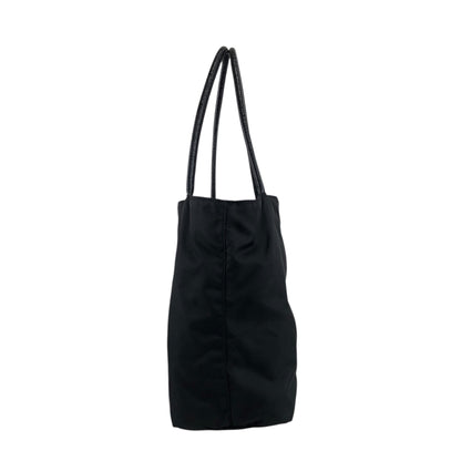 PRADA Tessuto Triangle Logo Handbag Black Vintage yiktvs