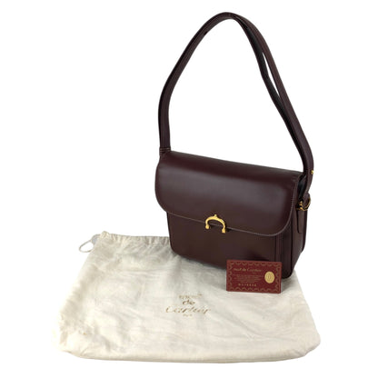 Cartier Horse Bit Shoulder bag Bordeaux Vintage ff8ayd