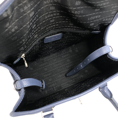 LOEWE Anagram Leather Two-way Small Boston bag Shoulder bag Navy Vintage nwunu6