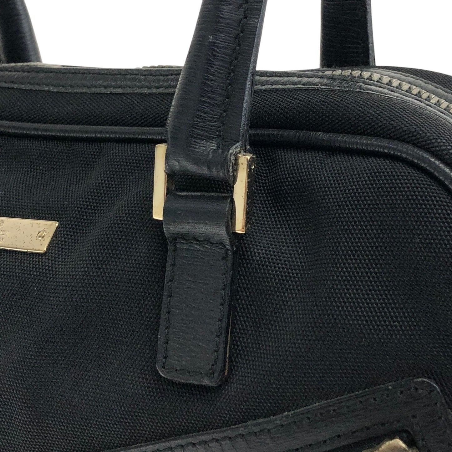 GUCCI Logo Small Boston bag Handbag Black Vintage zw2fwz