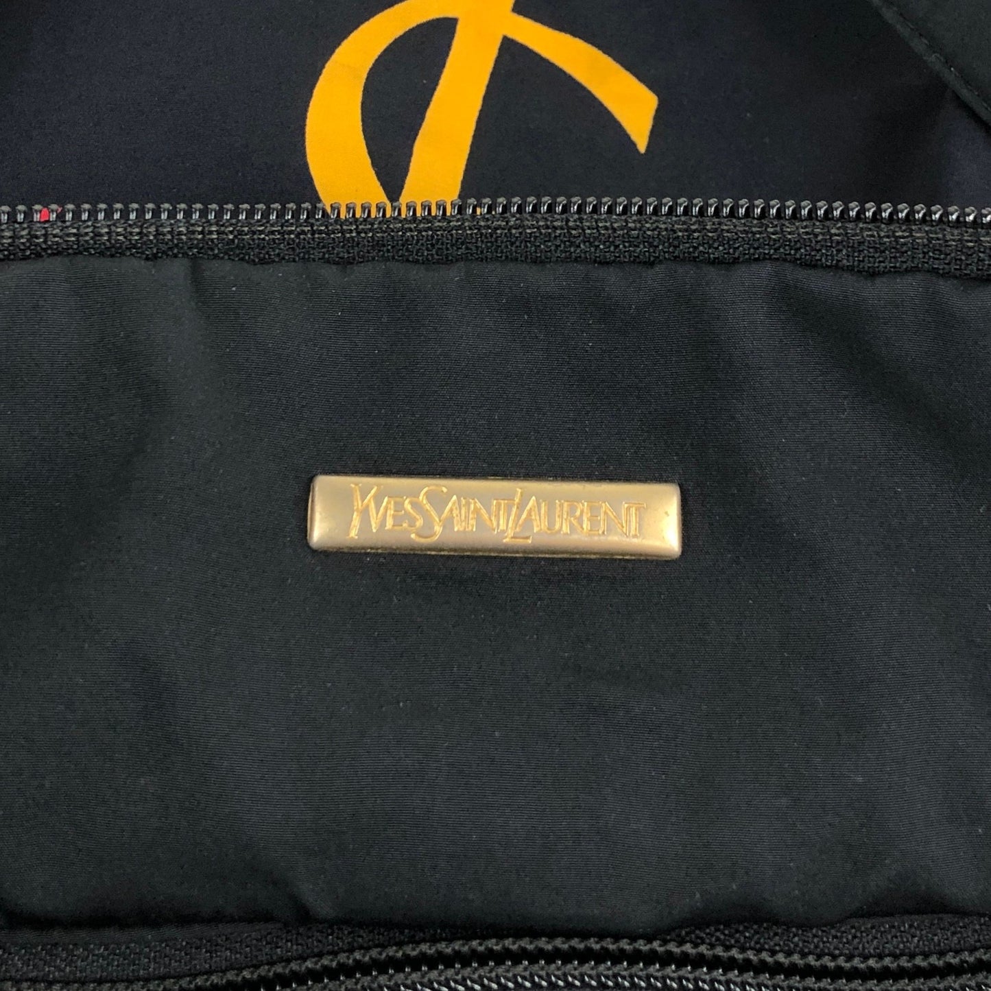 Yves Saint Laurent Logo Chain Totebag Black Vintage fniuvx