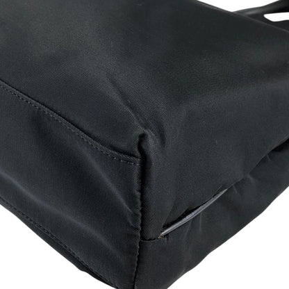PRADA Tessuto Triangle Logo Totebag Black Vintage x4un45