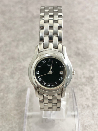 GUCCI Quartz Watch Silver 5500L Vintage 5aswfz