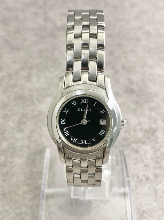 GUCCI Quartz Watch Silver 5500L Vintage 5aswfz