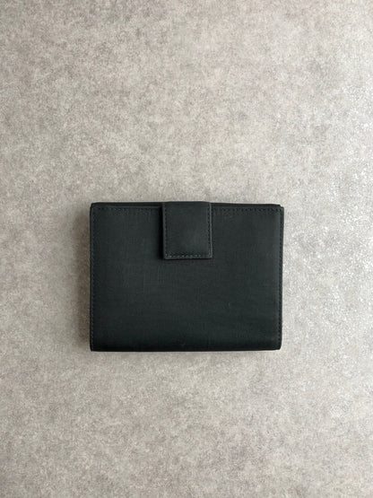 PRADA Tessuto Triangle Logo Folded Wallet Black Vintage 5se6i2