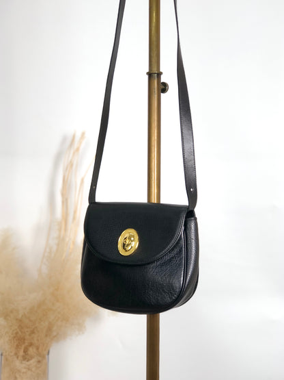 Christian Dior CD Logo Shoulder bag Black Vintage fdkx28