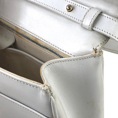 CELINE Triomphe 皮革手提包白色復古 stx6m7