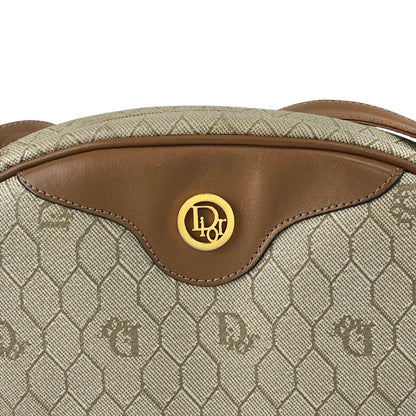 Christian Dior Honeycomb Pattern Logo Shoulder bag Beige Vintage ehuk2a