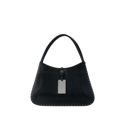 GUCCI Logo Shoulder bag Black Vintage 5yfah2
