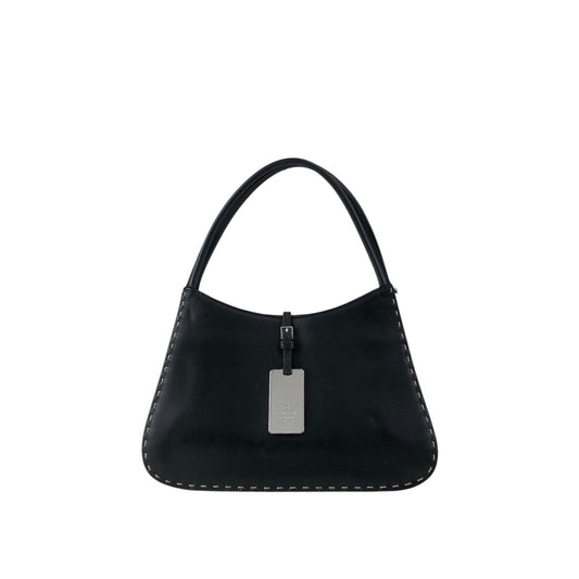GUCCI Logo Shoulder bag Black Vintage 5yfah2