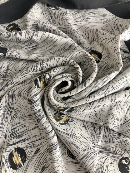 Christian Dior SILK Scarf White×Gray Vintage 47xbcu