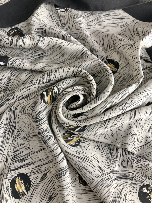 Christian Dior SILK Scarf White×Gray Vintage 47xbcu
