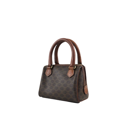 CELINE Macadam Two-way Small Boston bag Shoulder bag Brown Vintage bnscrs