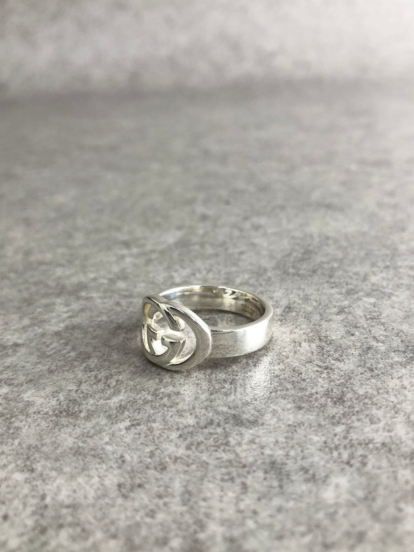 GUCCI Interlocking SILVER925 Ring Silver Vintage empzdp