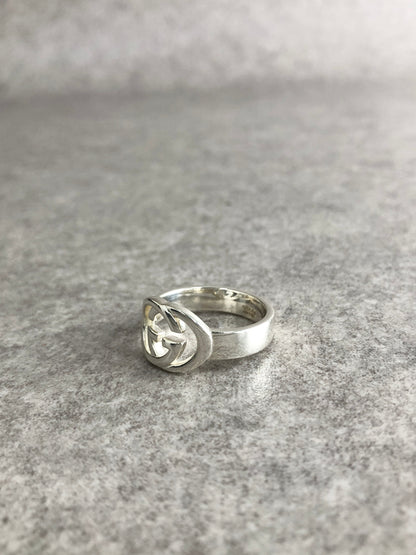 GUCCI Interlocking SILVER925 Ring Silver Vintage empzdp
