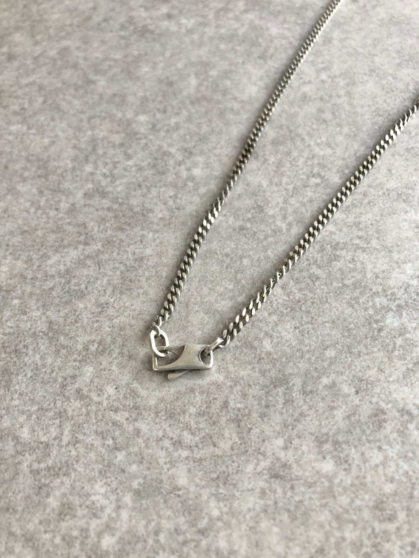 GUCCI Logo Necklace Silver Vintage 8t6b2r