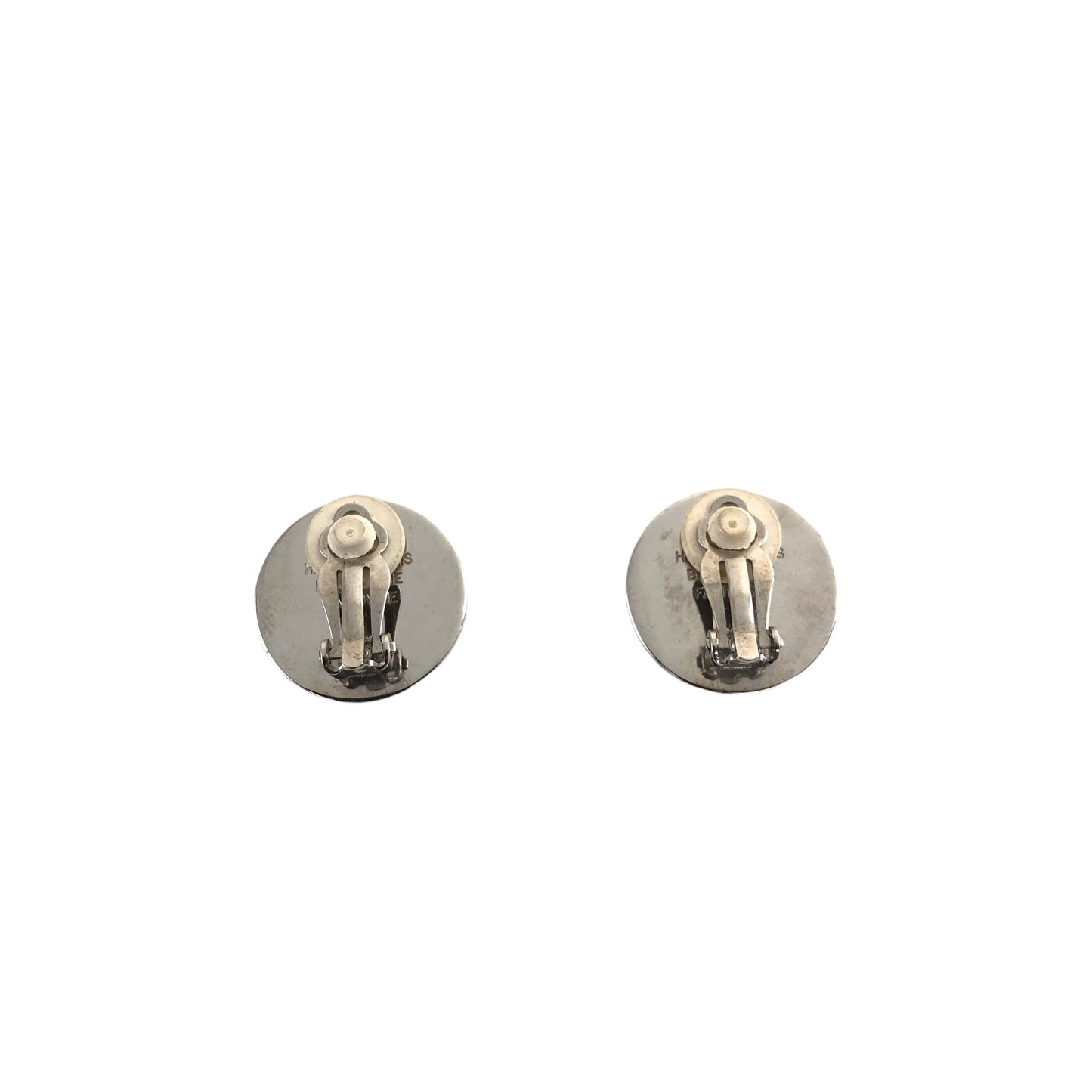 HERMES Serie Earrings Silver Vintage gbdwur