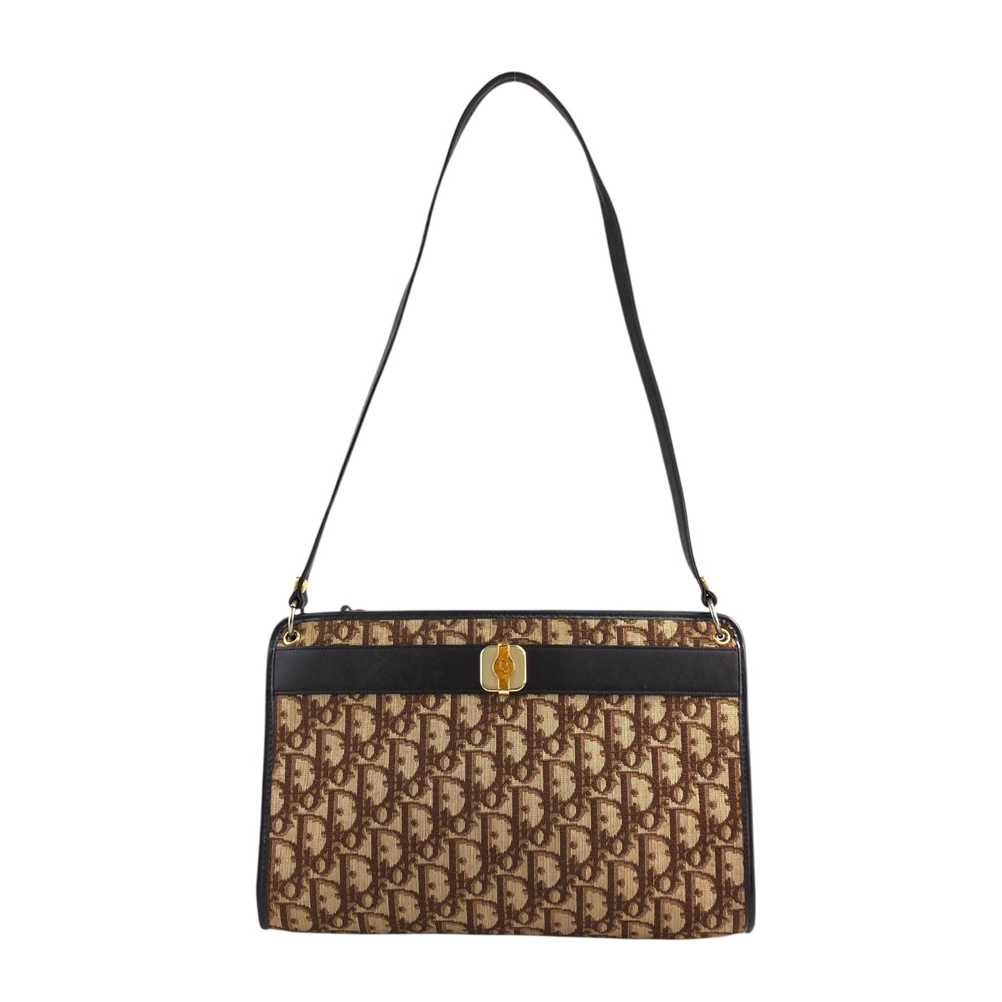 Christian Dior Trotter Shoulder bag Brown Vintage whe6e8