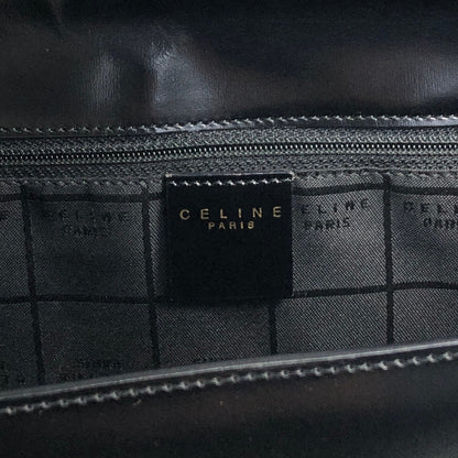 CELINE Gancini Toggle Clasp Handbag Black Vintage gpjwxc