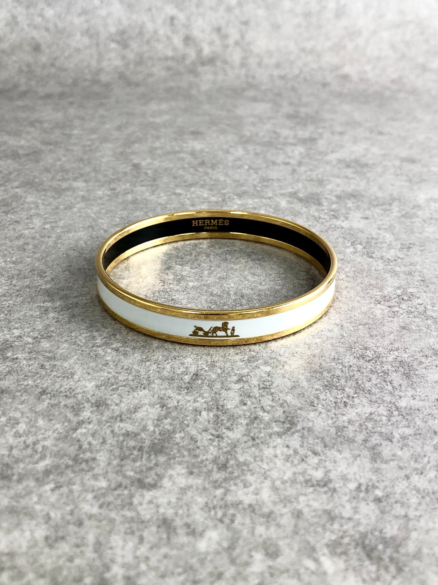 HERMES Bangle White Vintage x2rrgb