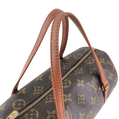 LOUIS VUITTON Monogram Handbag Brown Vintage b2yv5t