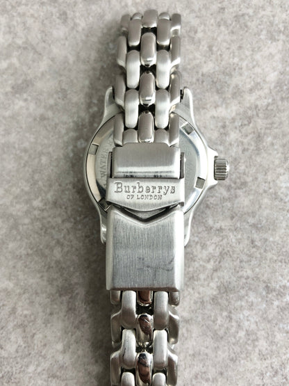 BURBERRY Quartz Watch Silver Vintage uzzmff