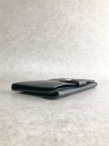 CELINE Blason Long Wallet Black Vintage 4g2ket