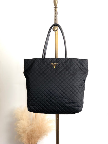 PRADA Logo Totebag Black Vintage eg4mx4